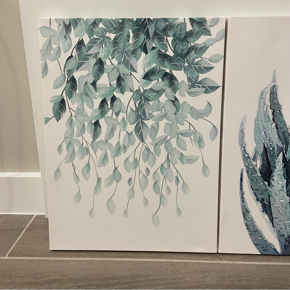 Canvas Wall Art Plants Set of 3 12”X16” - Picture 8 of 11